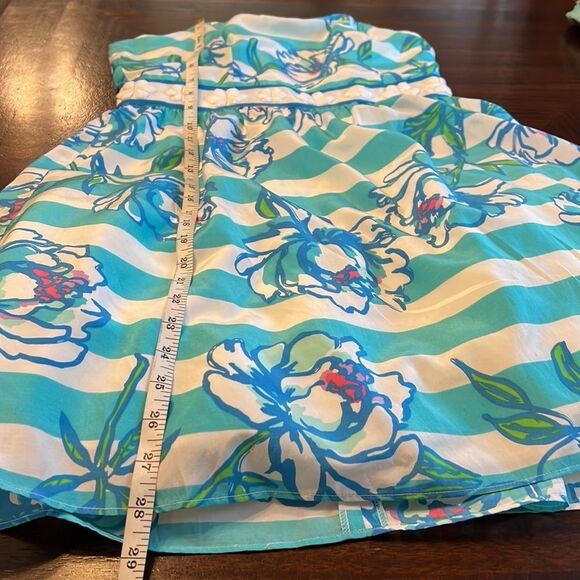 Lilly Pulitzer | Shorely Blue Tossing The Line Strapless Dress | Size 4 - Picture 10 of 12